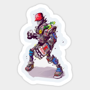 Urban cool robot Sticker